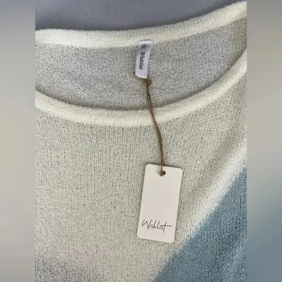 NWT Wishlist Tri-color stripe Sweter Size M - Picture 6 of 11